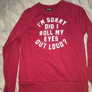 red crew neck